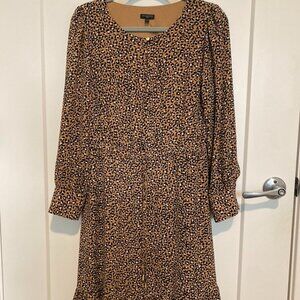 Talbots Leopard Print Midi Dress 10P
